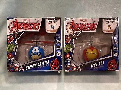 Marvel Avengers Flying Character UFO Helicopter Lot 2 Iron Man & Captain America • $14