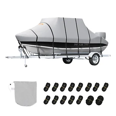 VEVOR T-Top Boat Cover 20-22 Ft Center Console Boat T-Top Roof 600D Waterproof • $101.99
