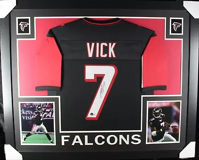 MICHAEL VICK (Falcons Black SKYLINE) Signed Autographed Framed Jersey Beckett • $349.99