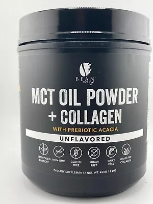 Bean Envy MCT Oil Powder + Collagen W/ Prebiotic Acacia Unflavored 1lb • $20
