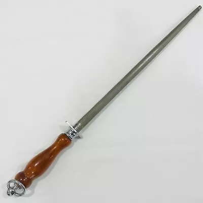 Vintage Dexter Russell Knife Honing Steel XL 14  Sharpener Wooden Handle • $37.99