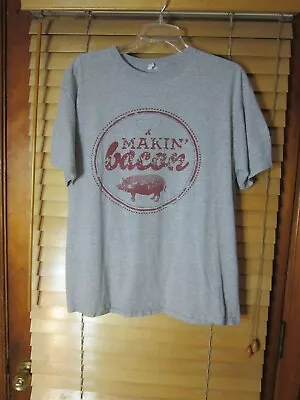 2013 Makin' Bacon Fest Florida Men's M Gray Cotton Short Sleeve Shirt EUC • $7.97