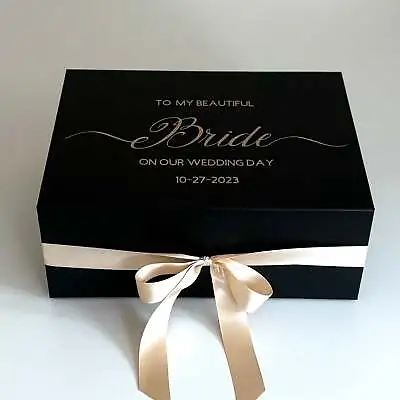 Personalised Bride Gift Box Wedding Day Gift Box Bridal Keepsake Box • £19.95