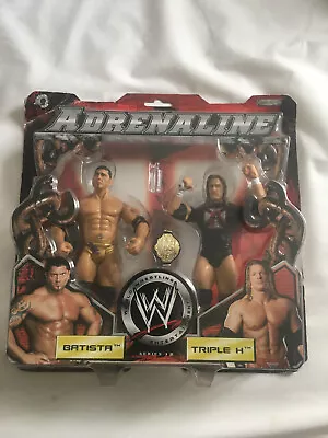 2005 WWE Jakks Pacific Adrenaline Series 12 Batista & Triple H Wrestling Figure • £40