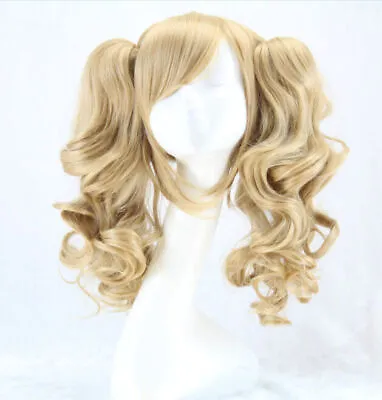 Fashion Lolita Full Curly Wigs Pigtails Wavy Hair Cosplay Costume Anime Party • £22.66