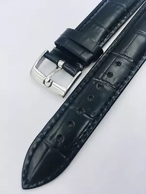 20mm PADDED MENS LEATHER STRAP FOR OMEGA WATCH.BLACK.seamaster 300HEAVY DUTY. • £85