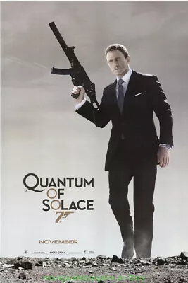 QUANTUM OF SOLACE MOVIE POSTER Original SS 27x40  2nd Advance Style  JAMES BOND • $12