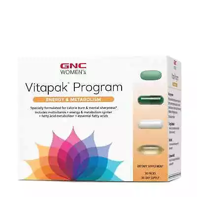 GNC Women's Vitapak Program Energy & Metabolism 30 Pack Exp 1-2025 • $37.99
