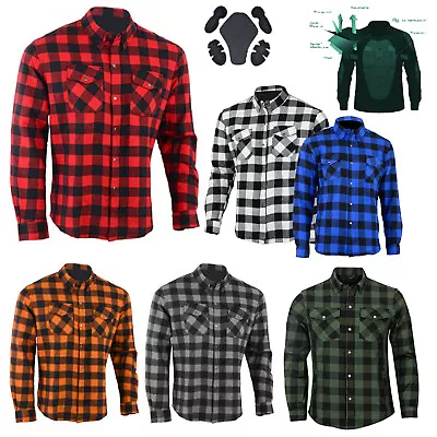 Men's Motorbike Motorcycle Flannel Lumberjack Shirt Made With Kevlar CE Armour • $30