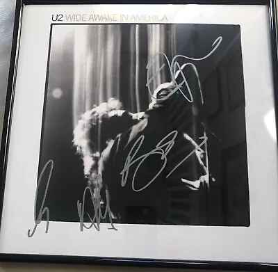 🔥Framed U2 PRIDE Signed Autograph  Record Album 🔥WIDE AWAKE IN AMERICA W/COA ✅ • $400