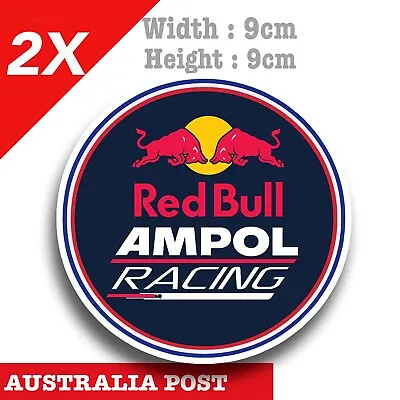 RED BULL AMPOL Racing Round Logo  Racing  Decal Sticker  • $7.10