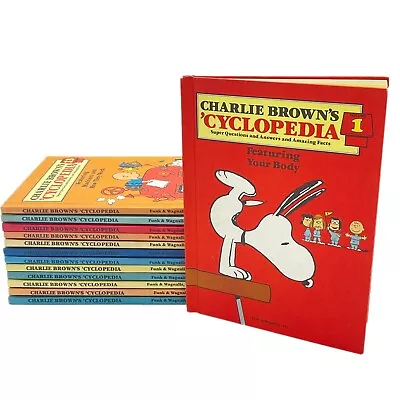 Vintage 1980 Charlie Brown's 'Cyclopedia Hardcover Book Set Volume 1-13 Peanuts • $39.95