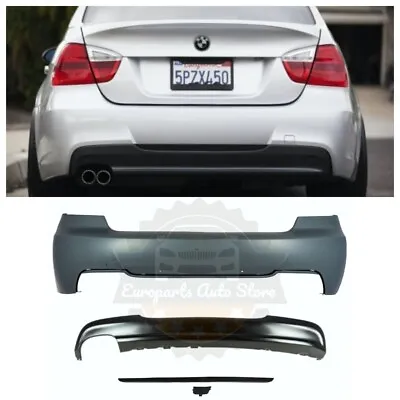 Bmw E90 Mtech Style Rear Bumper Single For 2006-2012 E90 4 Door Sedan 325 328 • $877