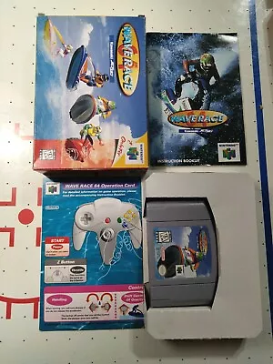 WAVE RACE 64 Nintendo 64 N64 Complete In Box With Manual CIB EXCELLENT!!🌊🌊🚤🔥 • $59.99