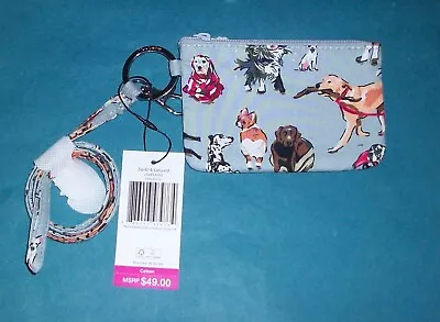 NWT-Vera Bradley Zip ID W/ Landyard.  DOG SHOW  MSRP $49.00 • $34.95