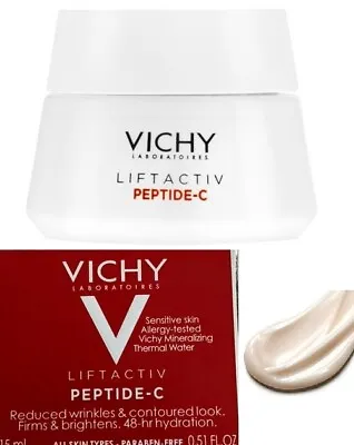 Vichy LiftActiv Peptide-C Anti-Aging Face Moisturizer.51 Fl Oz /15 Ml New W/box • $15.20