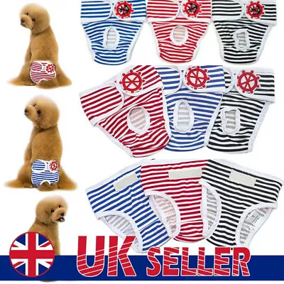 £6.08 • Buy Pet Dog Sanitary Pants Physiological Nappy Diaper Puppy Short Underwear Panties