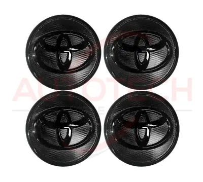 $19.99 • Buy Set Of 4 Toyota Wheel Rim Rims Center Hub Caps Black Logo 57mm Prius Corolla