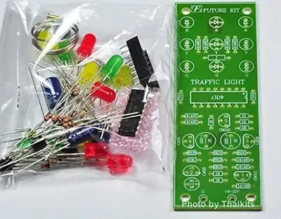 Traffic Light 4 Way 12 LED Unassembled Kit For Electronic Student CD4017 Project • $8.50