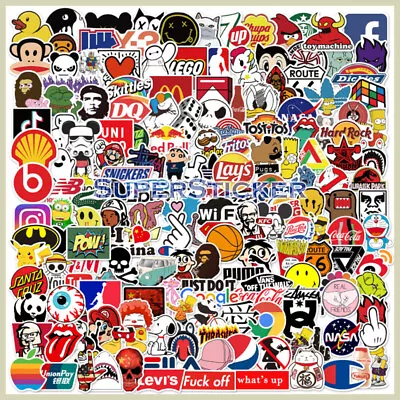 1000pcs Random Stickers Bomb Logo Santa Cruz Sports Skateboard Laptop Car Phone • $4.99