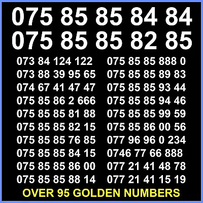 £13.99 • Buy Exclusive VIP Gold Mobile Number Easy SIM Card Numbers Platinum Diamond Silver