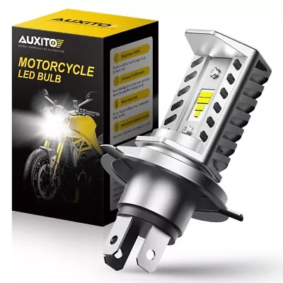 Motorcycle H4 9003 HB2 LED Headlight Bulbs 9000LM 6500K Hi/Lo Beam Lights AUXITO • $17.39