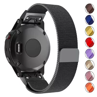 For Garmin Fenix 3 5/5X Plus 6/6X Pro 7 7X Milanese Magnetic  Watch Band Strap • $5.99