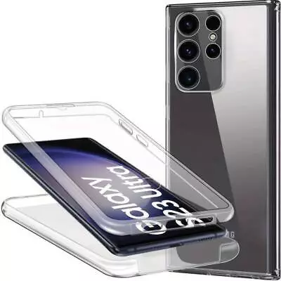 Galaxy A55 5G A35 5G Clear Case Front & Back Gel Transparent 360 Protection • £4.65