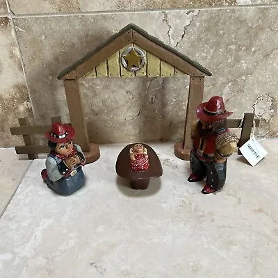 Nwob Midwest Of Cannon Falls Cowboy Nativity Set Four Piece • $55