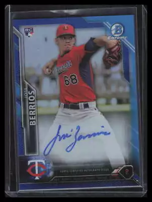 2016 Bowman Chrome Autographs Blue Refractor Jose Berrios Rookie Auto 82/150 • $19.99