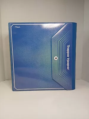 Mead TRAPPER KEEPER Blue 2  3 Ring Binder 2013 Vertical Pockets Snap Closure • $9.99