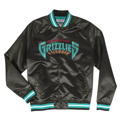 Mitchell & Ness Lightweight Satin Jacket Mens Black Casual Athletic Outerwear ST • $59.99