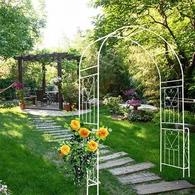 Metal Garden Arch For Outdoor Indoor Wedding Arbor Plant Climbing Trellis • $71.99