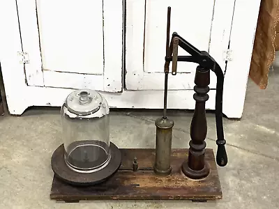 Antique Complete Welch Bell Jar Vacuum Pump Scientific Experiment Laboratory (ey • $495