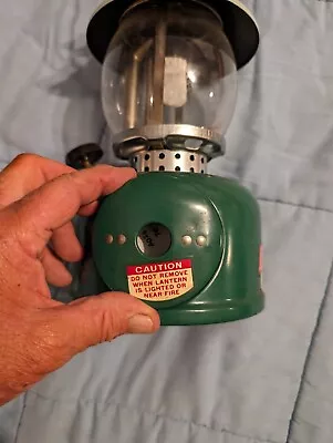 Vintage Green Coleman 5122  LP Gas Lantern Single Mantel Camping Light • $60