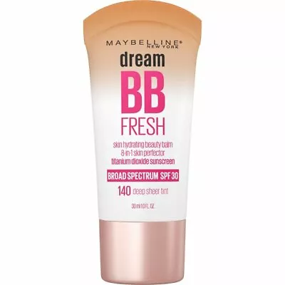 Maybelline Dream Fresh BB Cream 8 In 1 Deep Sheer Tint 140  (1 Oz.)   2 PACK • $5.99