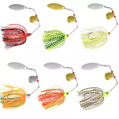 Bass Fishing Lures Spinner Baits Hard Metal Spinnerbait Buzzbait Swimbait Jigs • $25.99