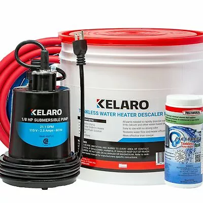 $134.97 • Buy Rheem Tankless Water Heater Flushing Descaling Kit Solution Pump Hose Bucket