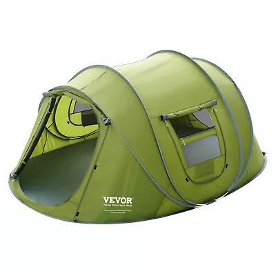 VEVOR Camping Tent Pop Up Tent 280x202x131cm For 4 Person Waterproof Lightweight • $98.99