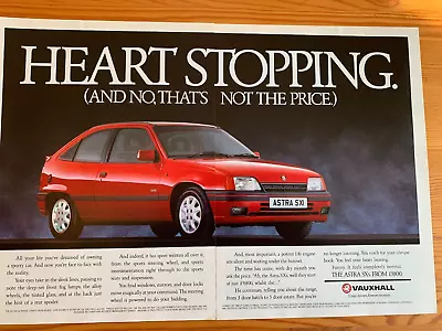 90s ORIGINAL Modern Classic VAUXHALL ASTRA SXI FRAMEABLE CAR ADVERT WALL ART • $8.70