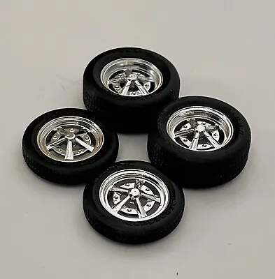 1:25 3D Printed VW “Raider Wheels” Wide Five Front And Rear Wheels With Tires • $50