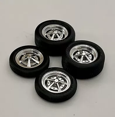 1:43 3D Printed VW “Raider Wheels” Wide Five Front And Rear Wheels With Tires • $20