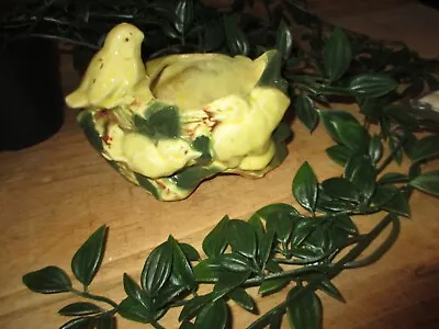 Vintage McCoy Yellow Birds In Brown Nest Green Leaves 1957 Excellent Condition • $29.99