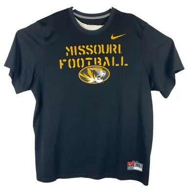 Nike Dri-Fit  Missouri Tigers Mens XL T-Shirt Black Short Sleeve Mizzou • $19.88