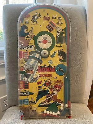 Vintage Batman Robin Bagatelle Handheld Pinball Game 1966 Marx • $199.99