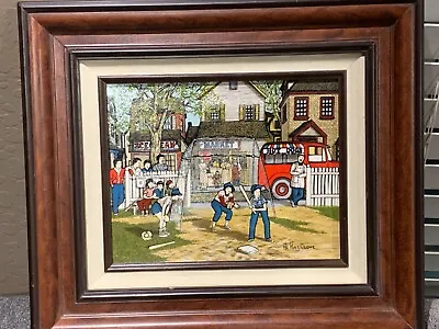 H. Hargrove Signed Sand Lot Baseball Serigraph Oil Painting • $69.99