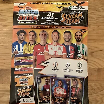 TOPPS MATCH ATTAX 2024 Update Mega Multipack SCREAM TEAM UPDATES Free Post Cheap • £9.99