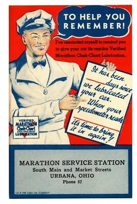 Marathon Oil Gas Service Station Urbana Ohio Advertising Postcard • $8.99