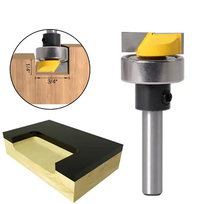 £14.23 • Buy 1/4 Or 6mm Shank Hinge Mortise Template Router Bit Woodworking Milling Cutter