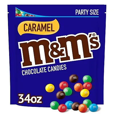 M&M's Caramel Milk Chocolate Candy Party Size 34 Oz Bag • $15.50